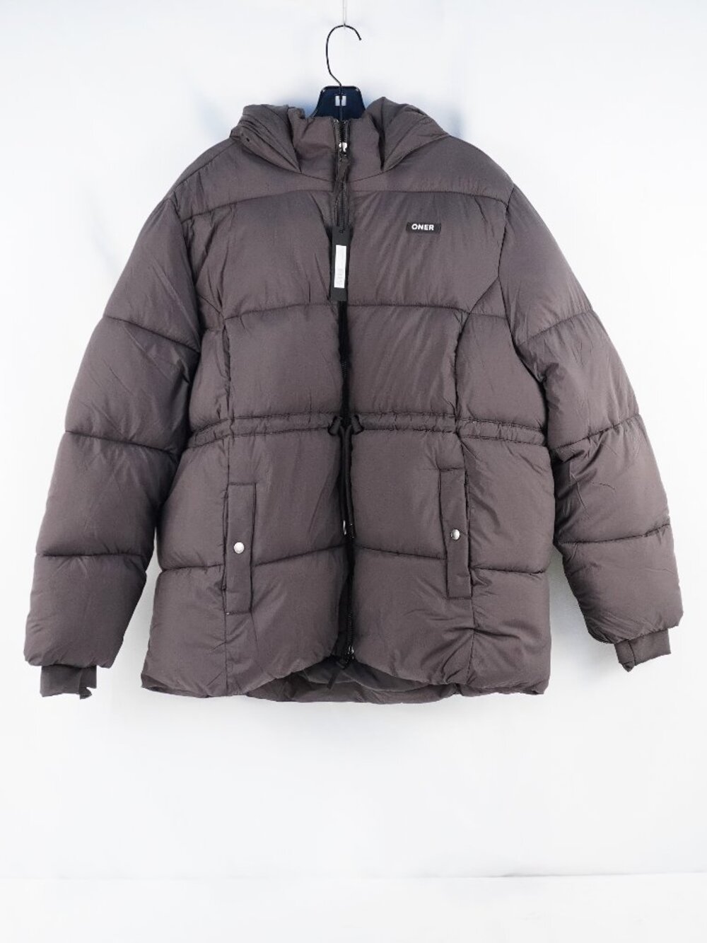 Oner Active Mid-Length Puffer Jacket In Truffle Gray Women's Size Large - NWT